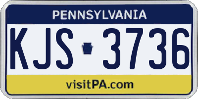 PA license plate KJS3736