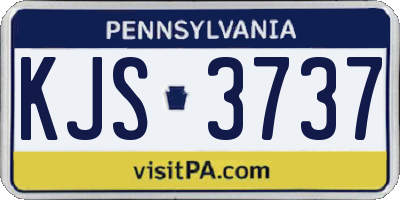 PA license plate KJS3737