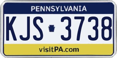 PA license plate KJS3738