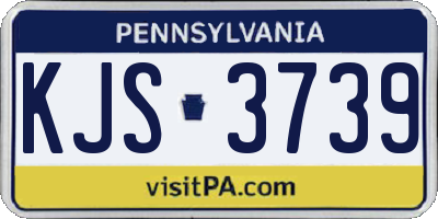PA license plate KJS3739