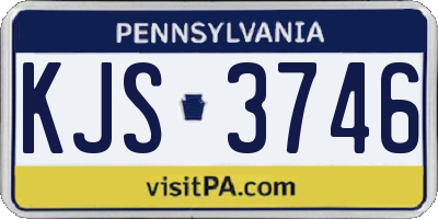 PA license plate KJS3746