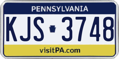PA license plate KJS3748