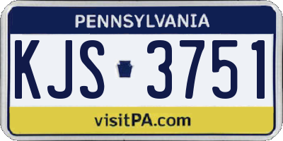 PA license plate KJS3751