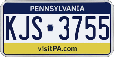 PA license plate KJS3755