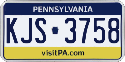 PA license plate KJS3758