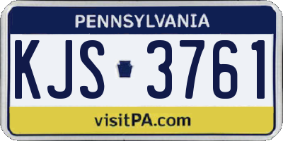 PA license plate KJS3761