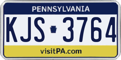 PA license plate KJS3764
