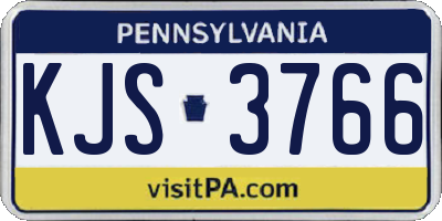 PA license plate KJS3766