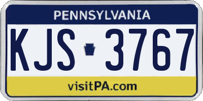 PA license plate KJS3767