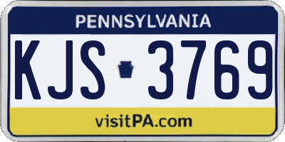 PA license plate KJS3769