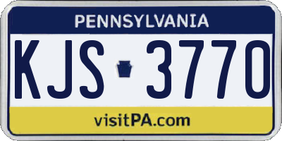 PA license plate KJS3770
