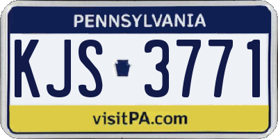 PA license plate KJS3771