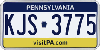PA license plate KJS3775