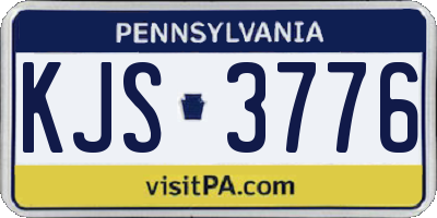 PA license plate KJS3776