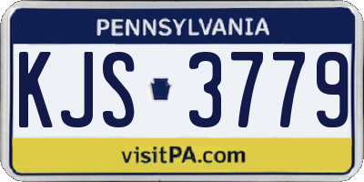 PA license plate KJS3779
