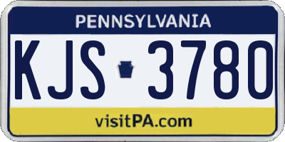 PA license plate KJS3780
