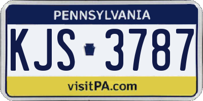 PA license plate KJS3787