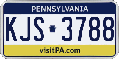 PA license plate KJS3788