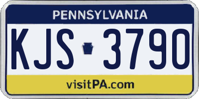 PA license plate KJS3790