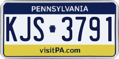 PA license plate KJS3791