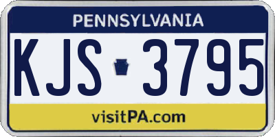 PA license plate KJS3795