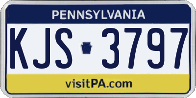 PA license plate KJS3797