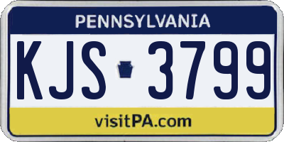PA license plate KJS3799