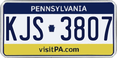 PA license plate KJS3807