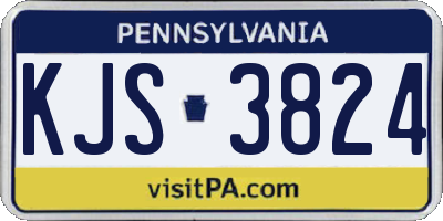 PA license plate KJS3824