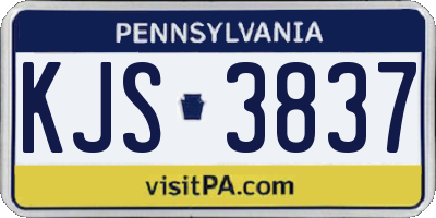 PA license plate KJS3837