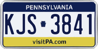 PA license plate KJS3841