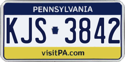 PA license plate KJS3842