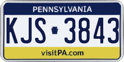 PA license plate KJS3843
