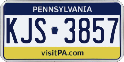 PA license plate KJS3857