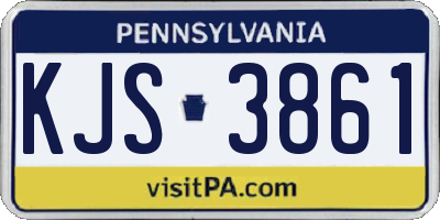 PA license plate KJS3861