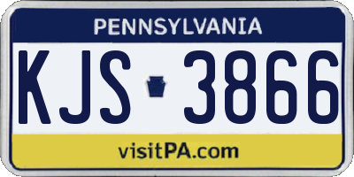 PA license plate KJS3866