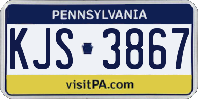 PA license plate KJS3867