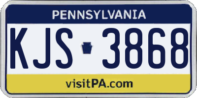PA license plate KJS3868