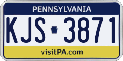 PA license plate KJS3871