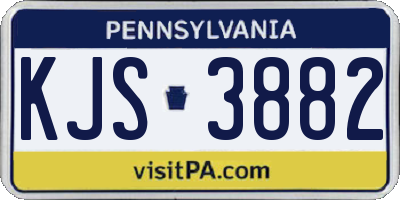 PA license plate KJS3882