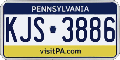 PA license plate KJS3886