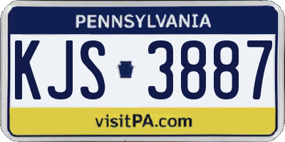 PA license plate KJS3887
