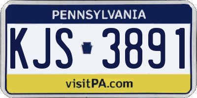 PA license plate KJS3891