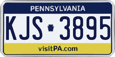 PA license plate KJS3895