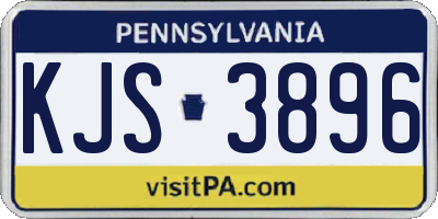 PA license plate KJS3896