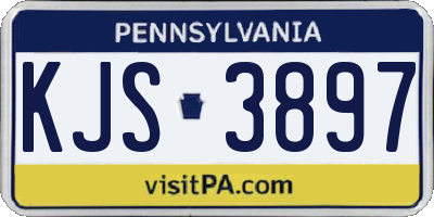 PA license plate KJS3897