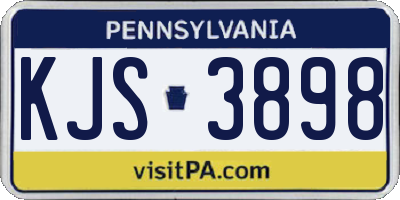 PA license plate KJS3898