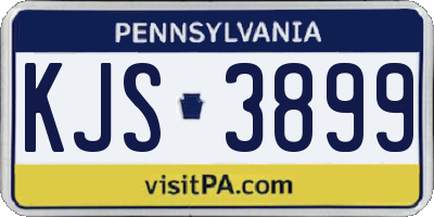 PA license plate KJS3899