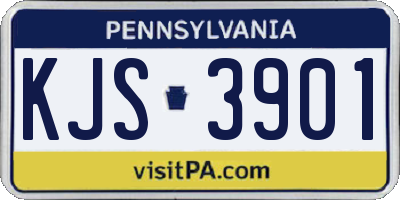 PA license plate KJS3901