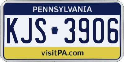 PA license plate KJS3906